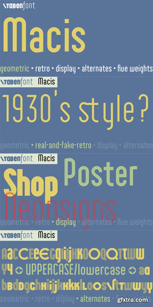 Macis Font Family 8 Fonts $75