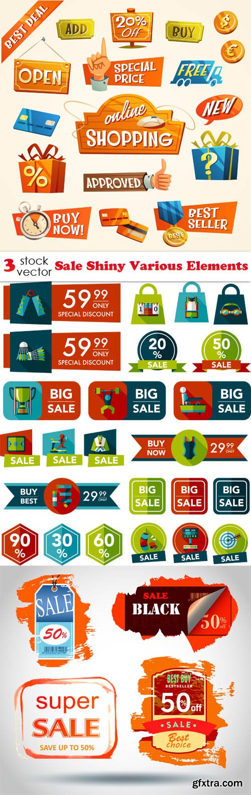 Vectors - Sale Shiny Various Elements