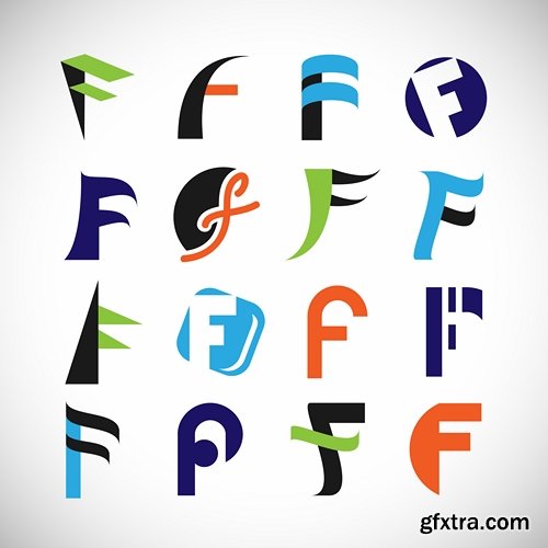 Collection of design elements vector image calligraphic alphabet letters 25 Eps