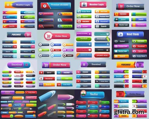 Collection of vector elements picture Web Design 25 Eps