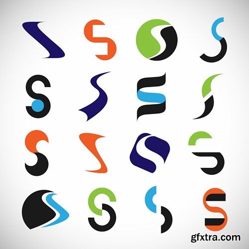 Collection of design elements vector image calligraphic alphabet letters 25 Eps