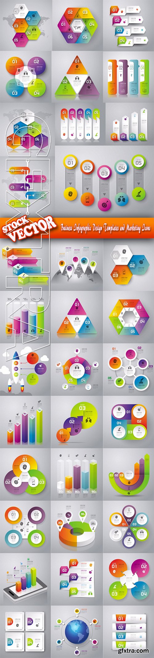 Stock Vector - Business Infographic Design Templates and Marketing Icons