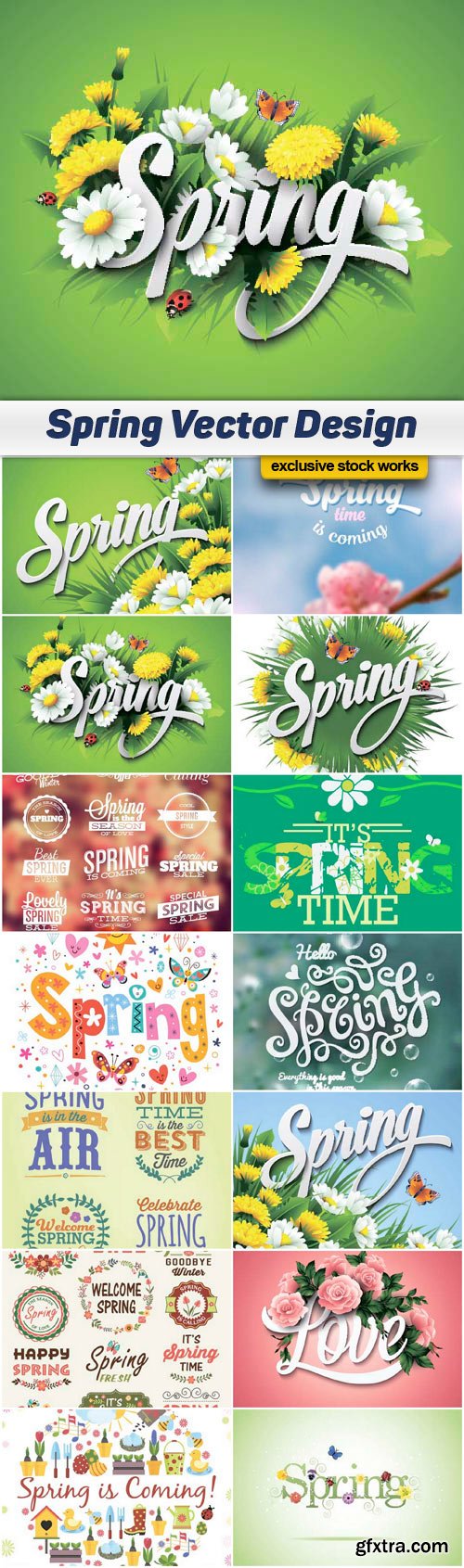 Spring Vector Designs - 15x EPS