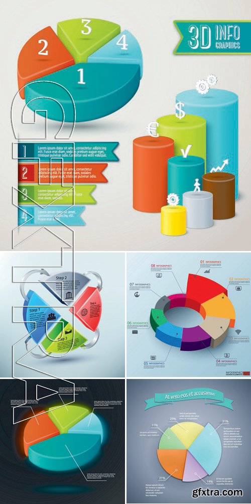 Stock Vectors - 3d Infographic Chart 17