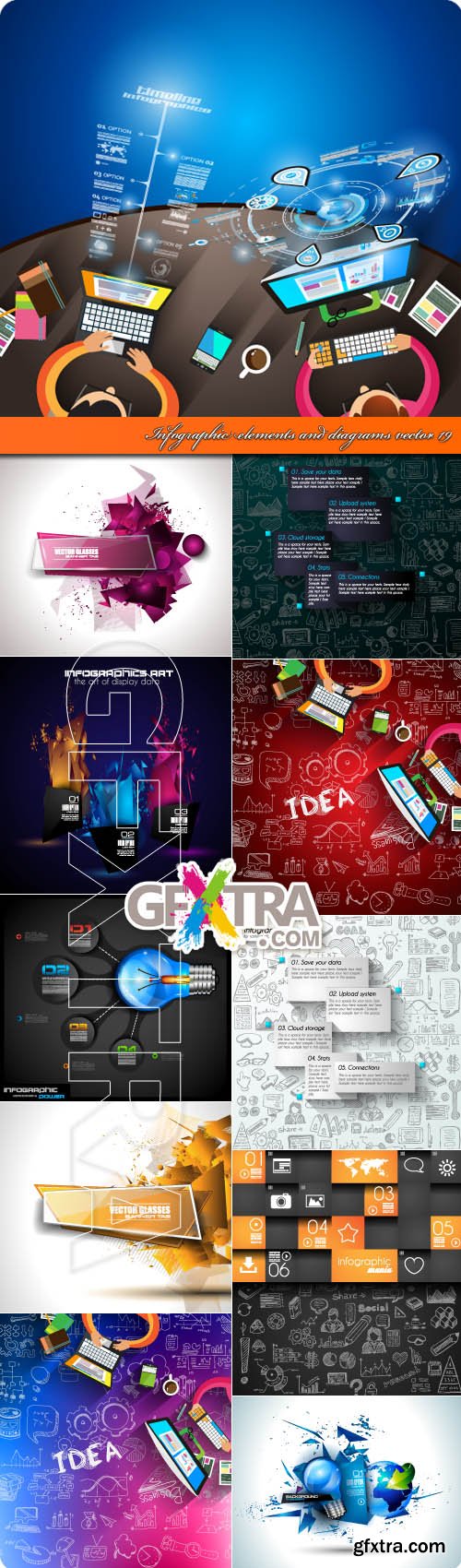 Infographic elements and diagrams vector 19