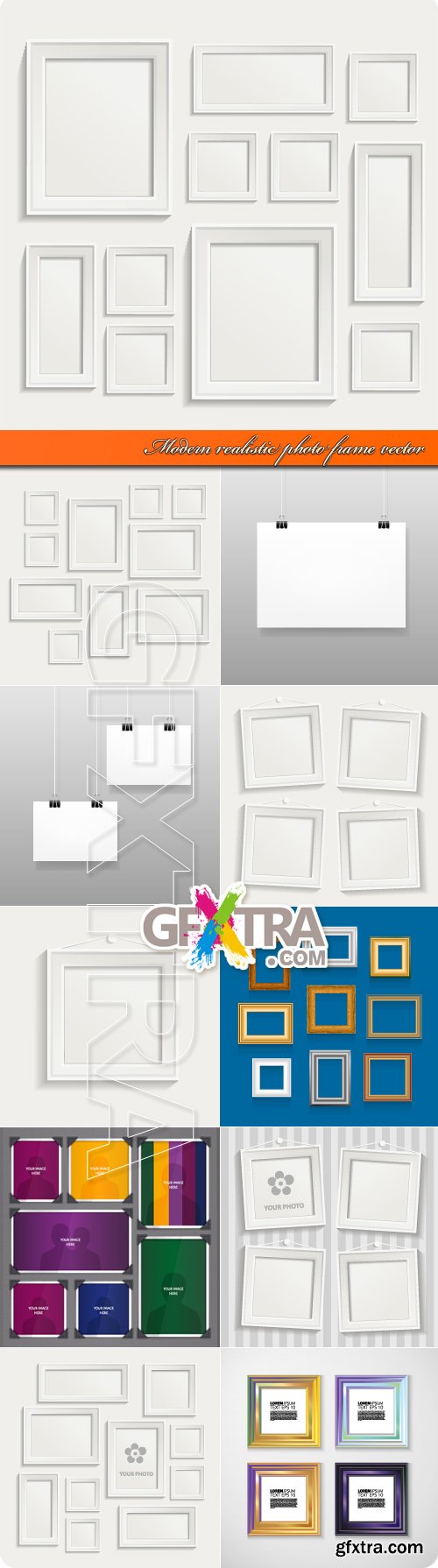 Modern realistic photo frame vector