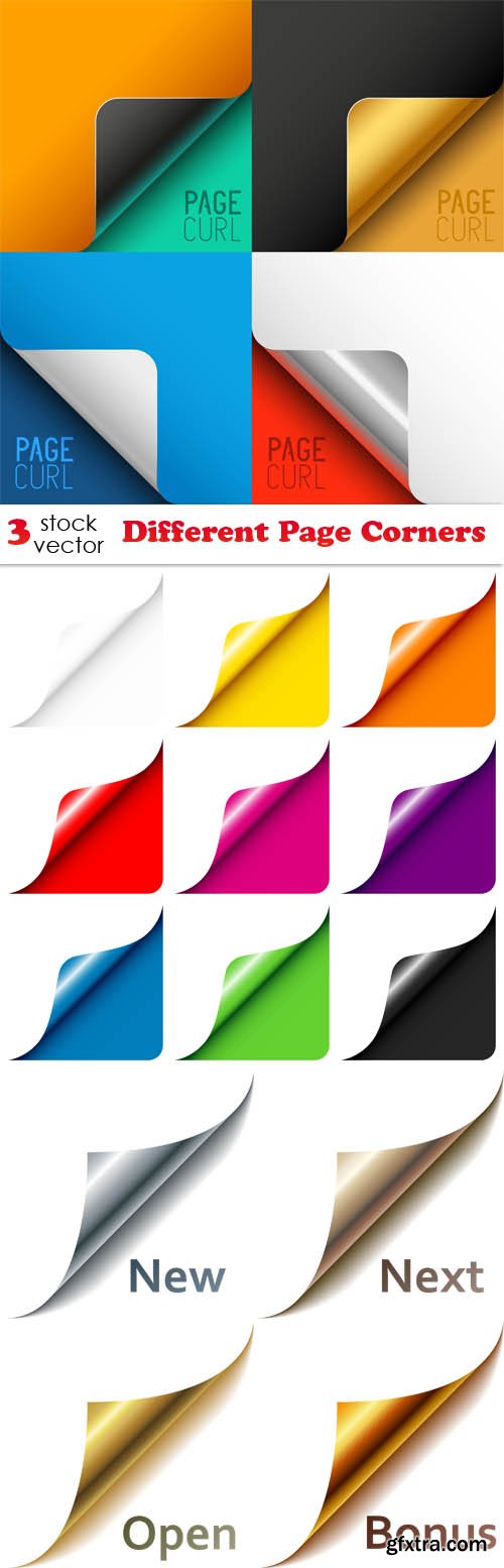 Vectors - Different Page Corners