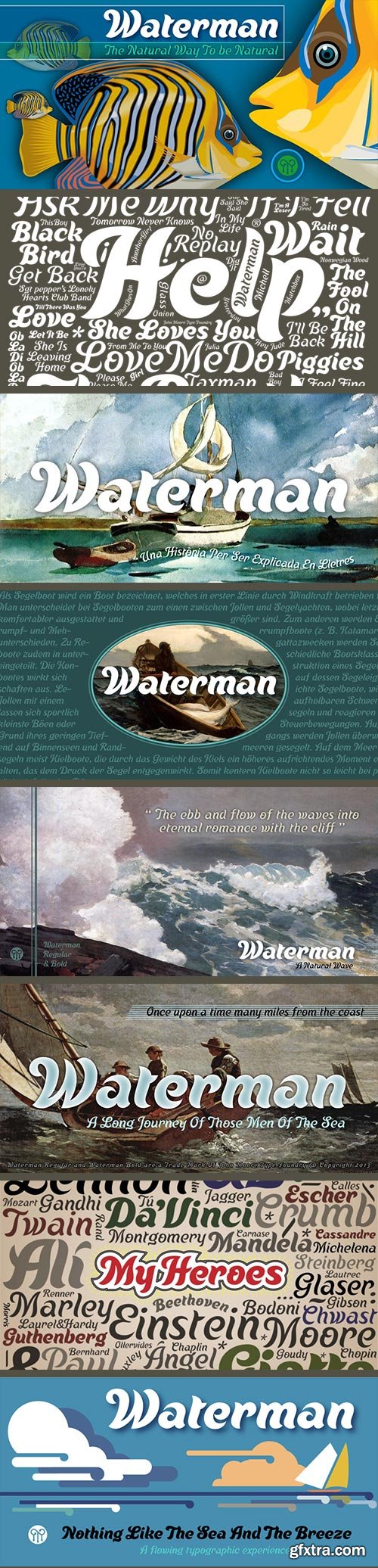 Waterman - Fl?uid Display Script Fonts