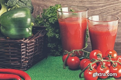 Collection of tomato juice and tomato vegetable 25 HQ Jpeg