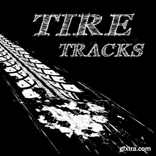 Tire tracks vector, 10 x EPS