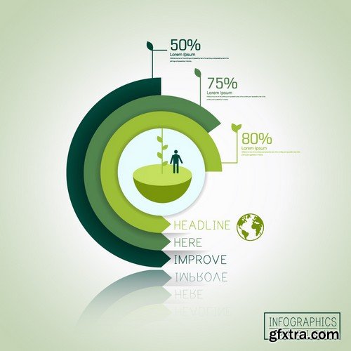 Stock Vectors - Ecology infographic template 5, 25xEPS