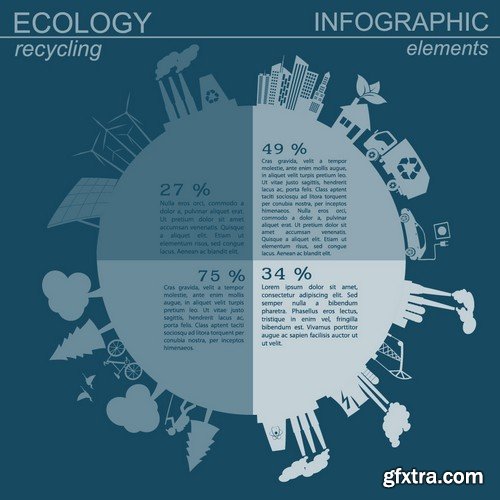 Stock Vectors - Ecology infographic template 5, 25xEPS