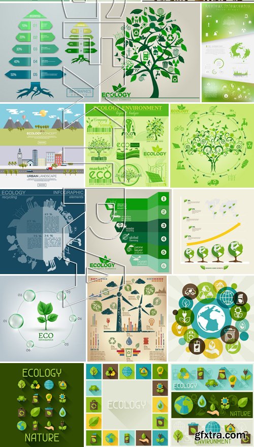 Stock Vectors - Ecology infographic template 5, 25xEPS