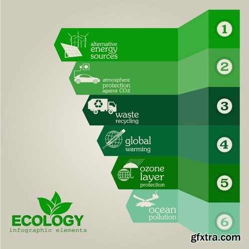 Stock Vectors - Ecology infographic template 5, 25xEPS