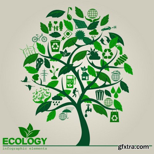 Stock Vectors - Ecology infographic template 5, 25xEPS