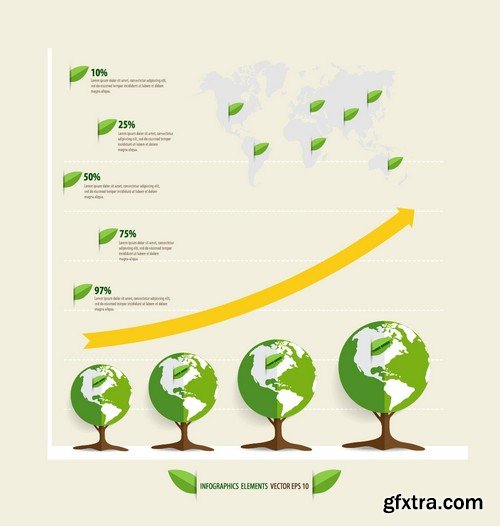 Stock Vectors - Ecology infographic template 5, 25xEPS