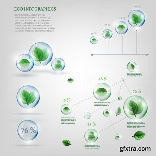 Stock Vectors - Ecology infographic template 5, 25xEPS