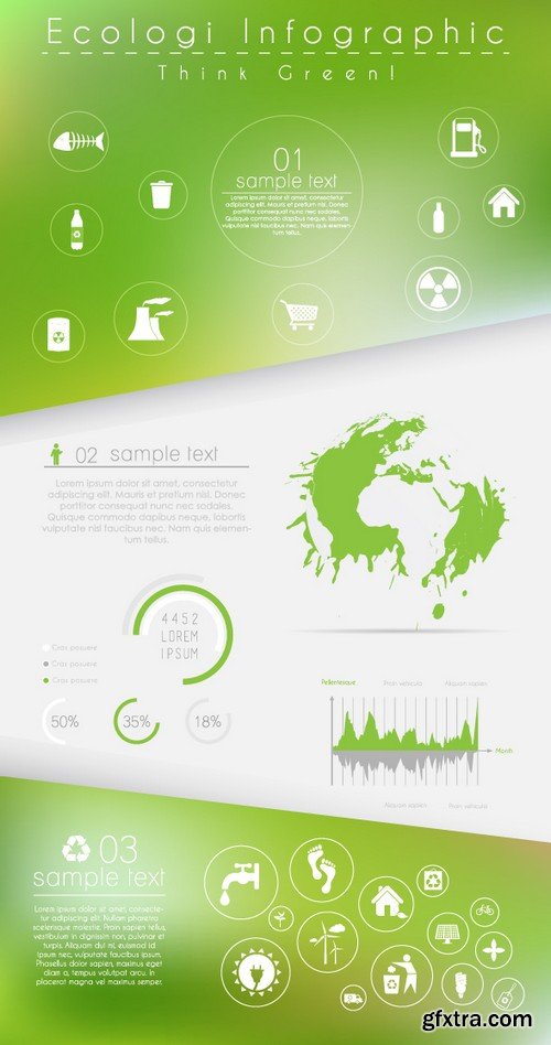 Stock Vectors - Ecology infographic template 5, 25xEPS