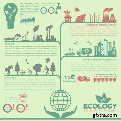 Stock Vectors - Ecology infographic template 5, 25xEPS