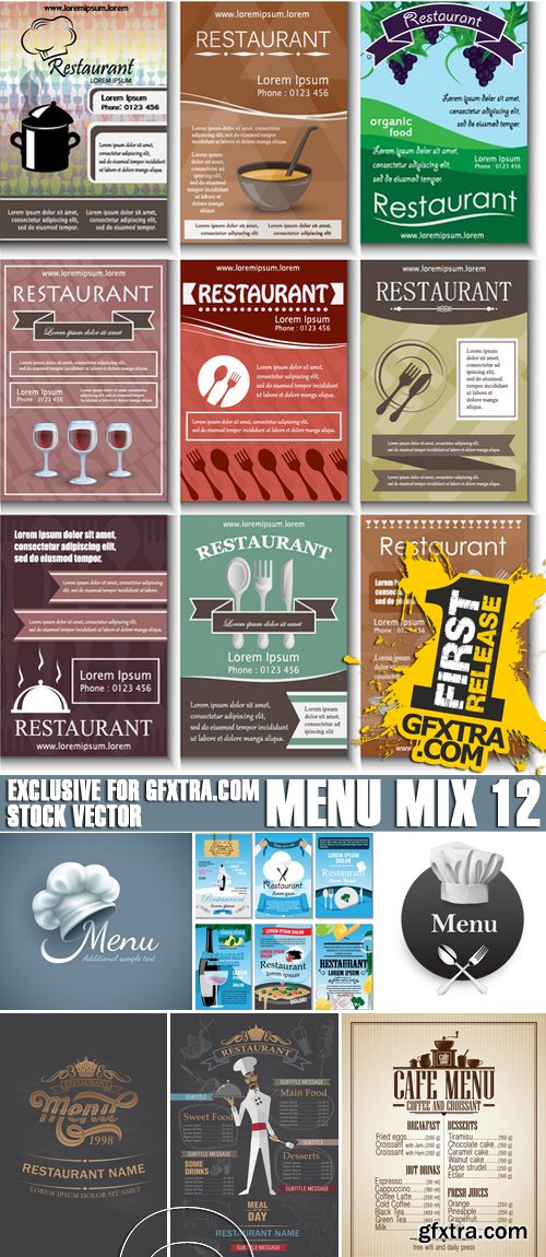 Stock Vectors - Menu Mix 13, 25xEPS