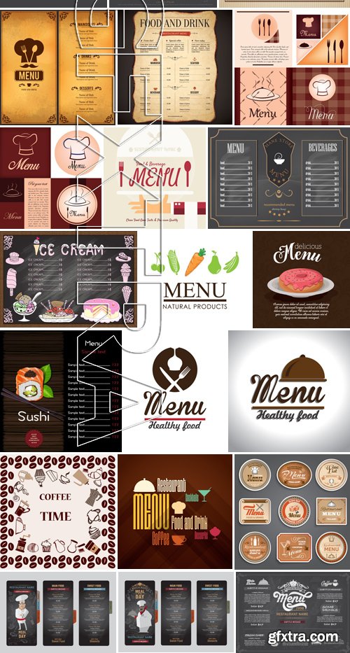 Stock Vectors - Menu Mix 13, 25xEPS