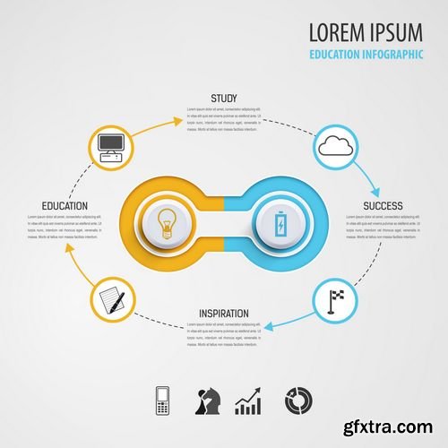 Vector - Business Infographics Circle Colorful Style