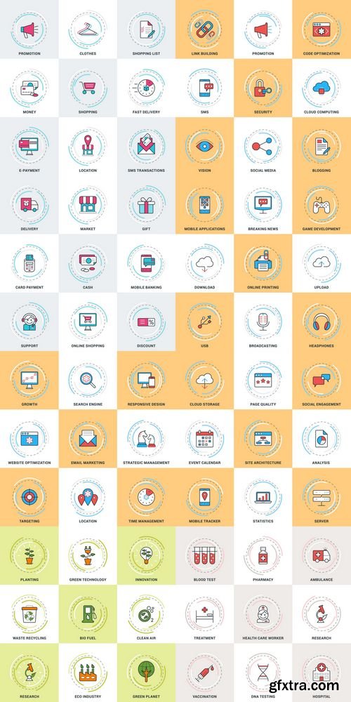 Modern Vector Line Icons Set