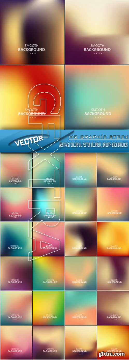 Stock Vector - Abstract colorful vector blurred, smooth backgrounds