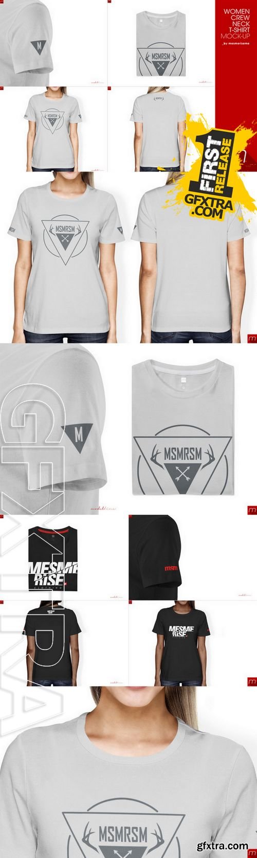 Women Crew Neck T-Shirt Mock-up - CM 234438