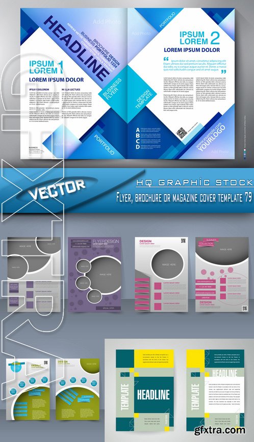 Stock Vector - Flyer, brochure or magazine cover template 79