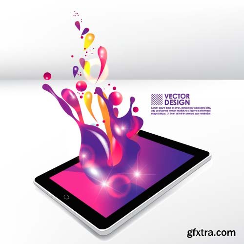 Touchscreen smartphones and tablets 13x EPS