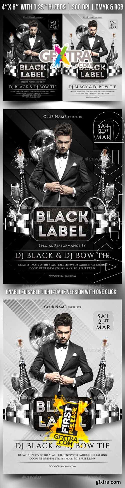 Black Label Flyer Template