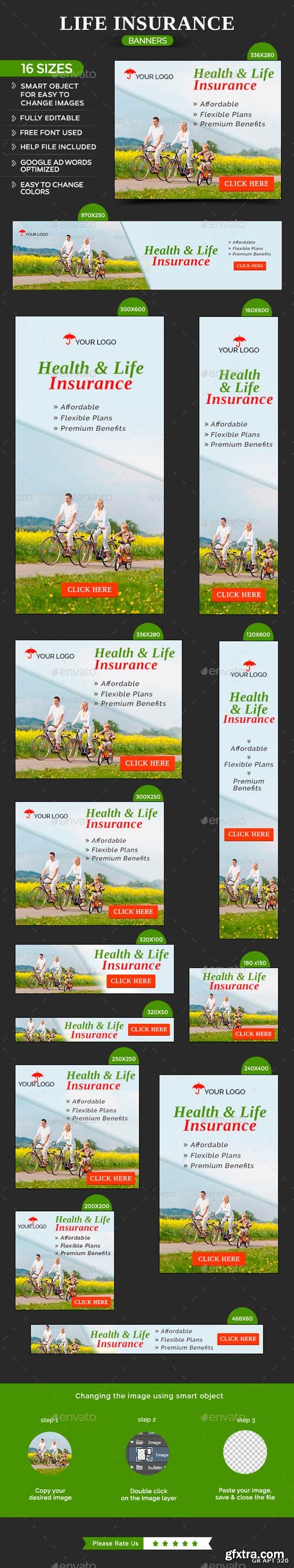 GR - Health & Life Insurance Banners