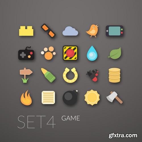 Stock Vector - Flat Icons Set, 30EPS