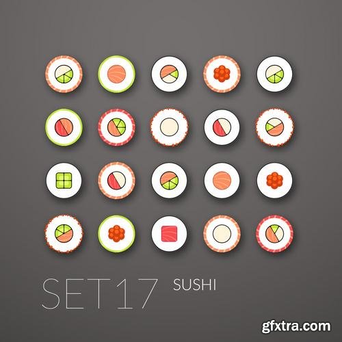 Stock Vector - Flat Icons Set, 30EPS