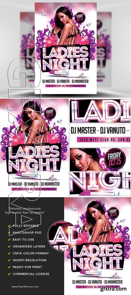 Ladies Night Flyer Template 3