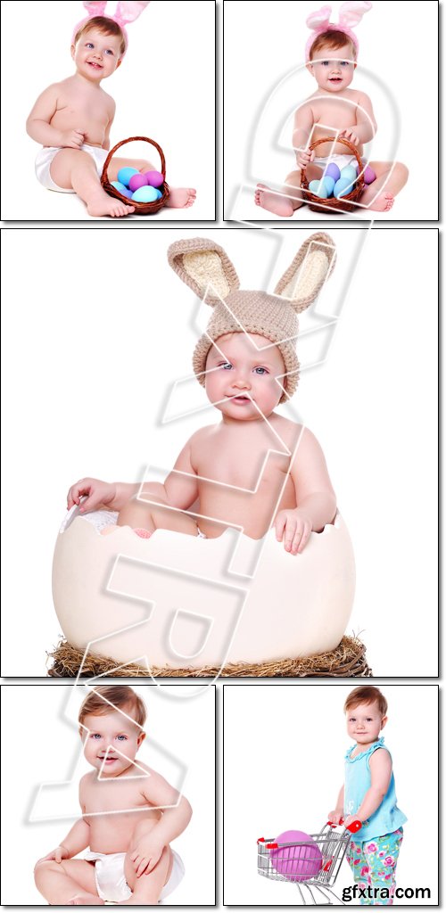 Nice smiling baby girl - Stock photo