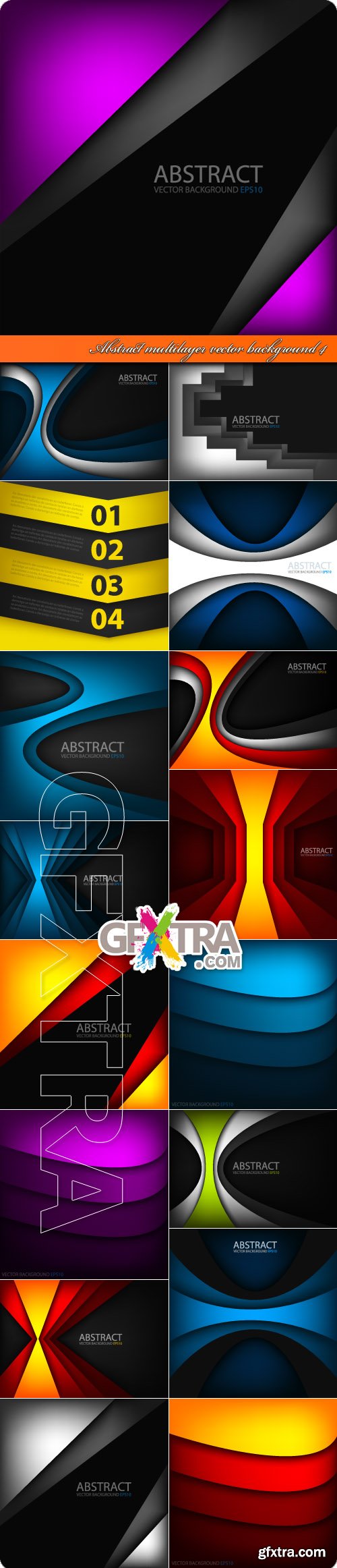 Abstract multilayer vector background 4