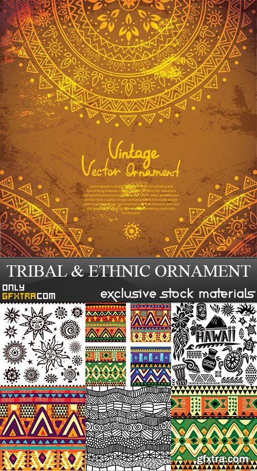 Tribal & Ethnic Ornament, 25xEPS