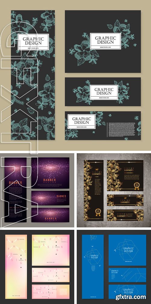 Stock Vectors - Gorgeous glitter banner design set in elegant purple background