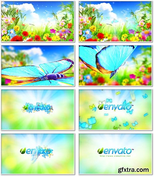 Videohive Logo Featuring Butterflies in Natural Environment 8395234