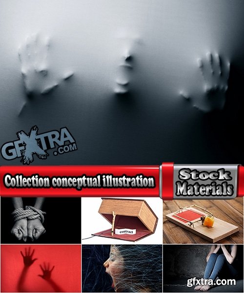 Collection conceptual illustration trap trap mousetrap bait captured burden 25 HQ Jpeg