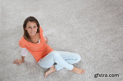 Collection of a beautiful girl on a rug floor carpet flooring 25 HQ Jpeg