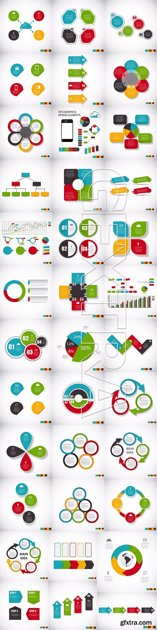 Stock Vector - Infographic Templates for Business, 55EPS