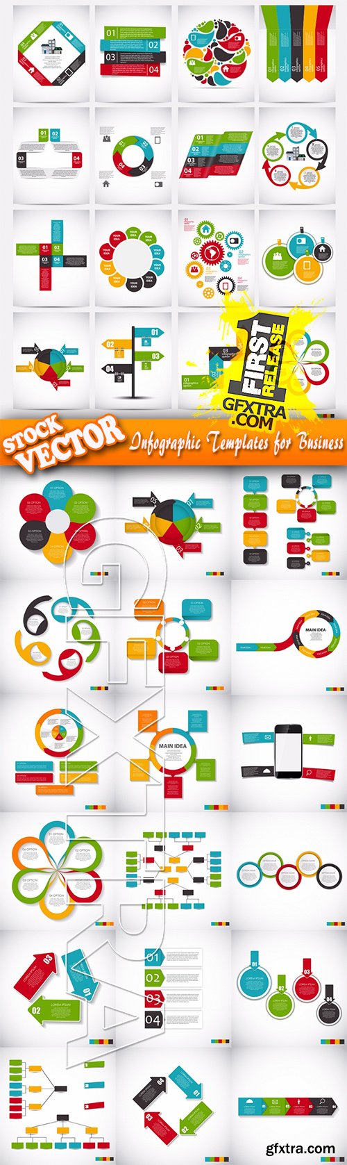 Stock Vector - Infographic Templates for Business, 55EPS