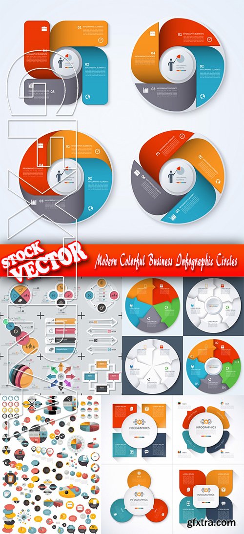 Stock Vector - Modern Colorful Business Infographic Circles