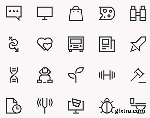 HTML/CSS, PSD, SVG Web Icons - Epic Outlines Icons 2015