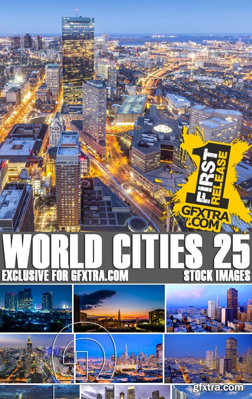 Stock Photos - World Cities 25, 25xJPG