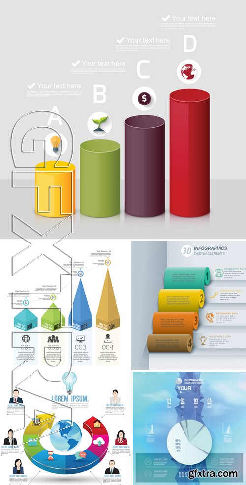 Stock Vectors - 3d Infographic Chart 19