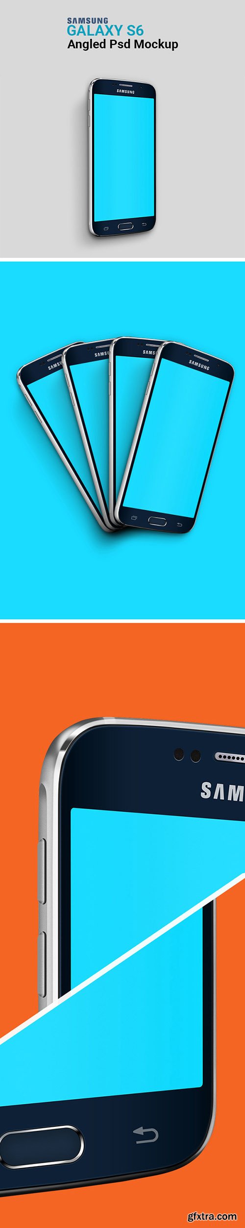 PSD Mock-Up - Samsung Galaxy S6 Angled